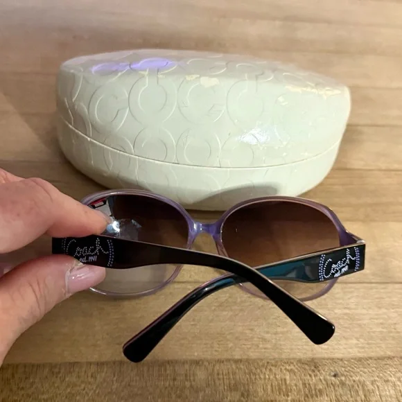 Coach Purple Brayden S784A Onyx 019 Sunglasses with White  display picture 2